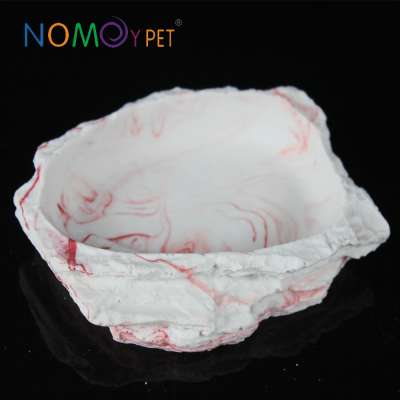 NOMOY PET Eco-friendly feature favourable price Chinese brush painting style Resin pet food and water bowl with red color NS-65