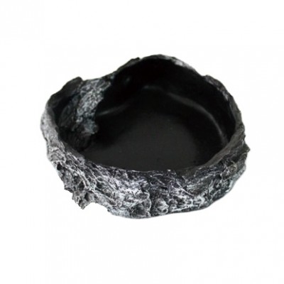 High Quality Rock Appearance Resin Reptile Food Water Bowl Dish For Lizard Gecko Snake