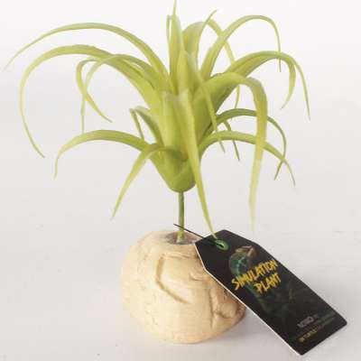 Nomoy Pet Green Plastic Vegetation With Resin Root