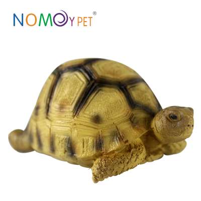 NOMOY PET wholesale Good price Resin Vivid Angonoka Tortoise sculpture turtle model for decoration A1