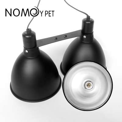 NOMOY PET 2020 new 8.5 inch double high deep dome lamp fixture for reptile lizards snake cages 5 plug available NJ-23-B