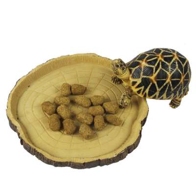 Nomoy Pet Factory Supply Resin Round Pet Feeder Dish With Wood Appearance Ns-38